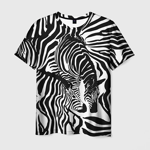 Мужская футболка Полосатая зебра / 3D-принт – фото 1