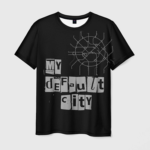 Мужская футболка Default City / 3D-принт – фото 1