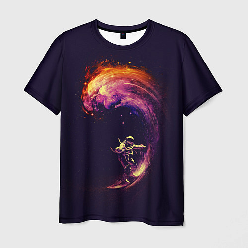 Мужская футболка Космический серфинг / 3D-принт – фото 1
