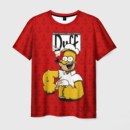 Мужская футболка Duff Beer / 3D-принт – фото 1