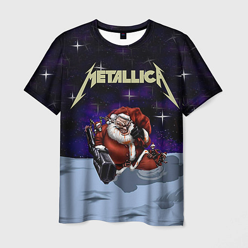 Мужская футболка Metallica: Bad Santa / 3D-принт – фото 1