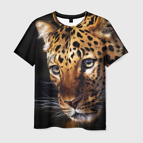 Мужская футболка Глаза леопарда / 3D-принт – фото 1
