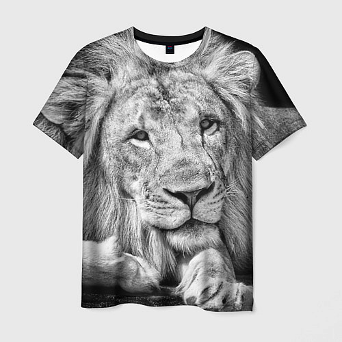 Мужская футболка Милый лев / 3D-принт – фото 1