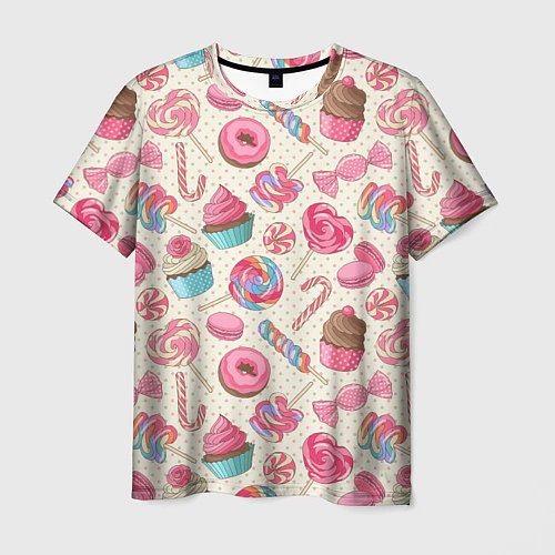 Мужская футболка Радости для сладости / 3D-принт – фото 1