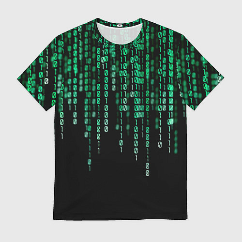 Мужская футболка Цифровой поток из матрицы / 3D-принт – фото 1