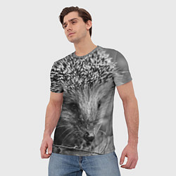 Футболка мужская Взгляд ёжика, цвет: 3D-принт — фото 2