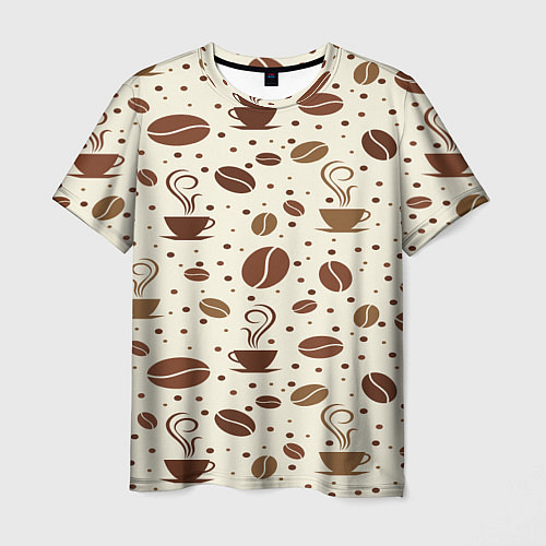 Мужская футболка Coffe / 3D-принт – фото 1