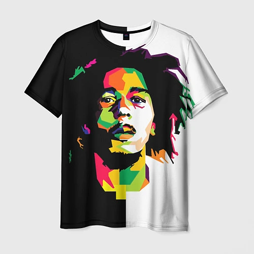 Мужская футболка Bob Marley: Colors / 3D-принт – фото 1