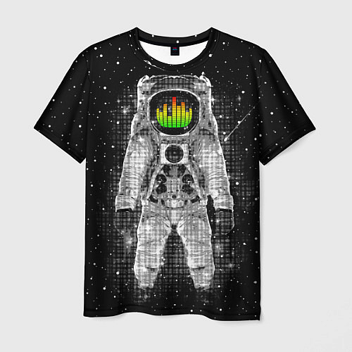 Мужская футболка Музыкальный космонавт / 3D-принт – фото 1