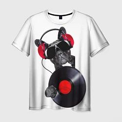 Футболка мужская DJ бульдог, цвет: 3D-принт