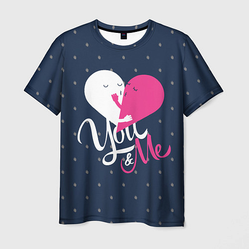 Мужская футболка Valentines Day, you and my / 3D-принт – фото 1