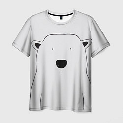 Футболка мужская Bear: minimalism, цвет: 3D-принт