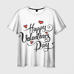 Футболка мужская Happy Valentines Day, цвет: 3D-принт
