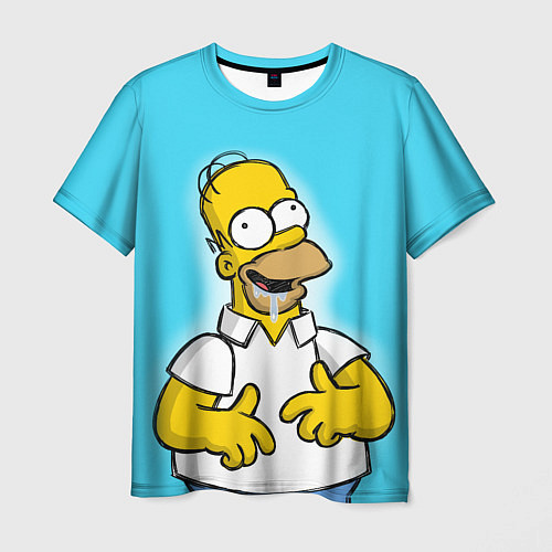 Мужская футболка Аппетит Гомера / 3D-принт – фото 1