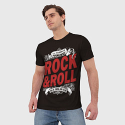 Футболка мужская Rock & Roll, цвет: 3D-принт — фото 2