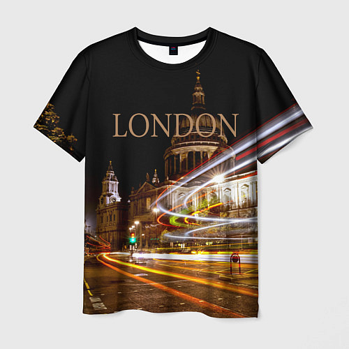 Мужская футболка Улицы Лондона / 3D-принт – фото 1