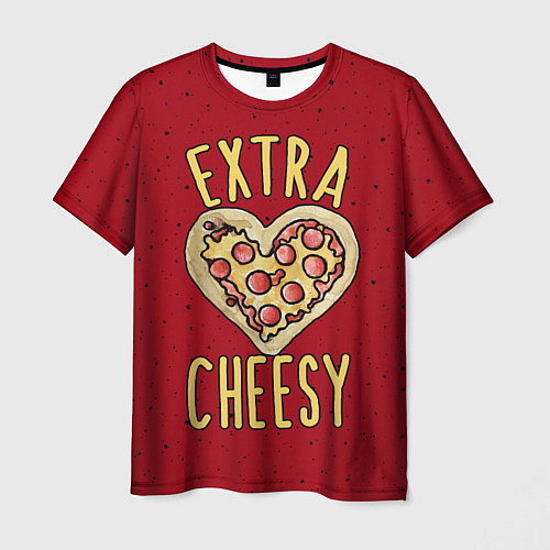 Мужская футболка Extra Cheesy / 3D-принт – фото 1
