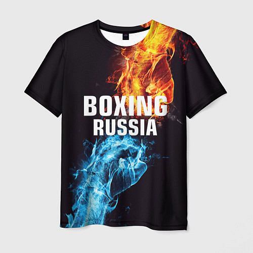 Мужская футболка Boxing Russia / 3D-принт – фото 1