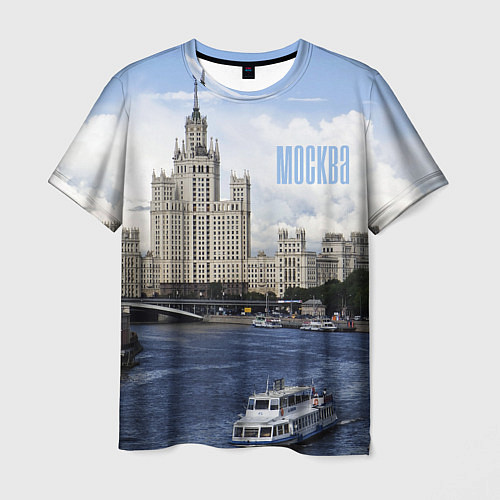 Мужская футболка Москва река / 3D-принт – фото 1