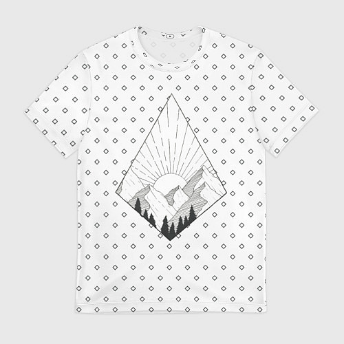 Мужская футболка Восход солнца / 3D-принт – фото 1