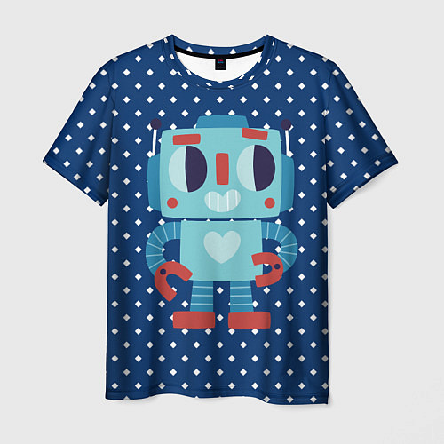 Мужская футболка Робот любви / 3D-принт – фото 1