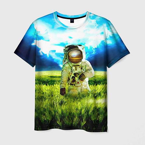 Мужская футболка Первый на Земле / 3D-принт – фото 1