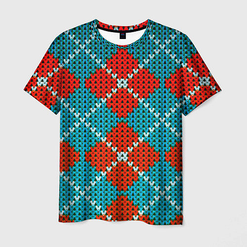 Мужская футболка Knitting pattern / 3D-принт – фото 1