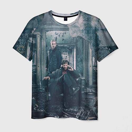 Мужская футболка Шерлок и Ватсон / 3D-принт – фото 1