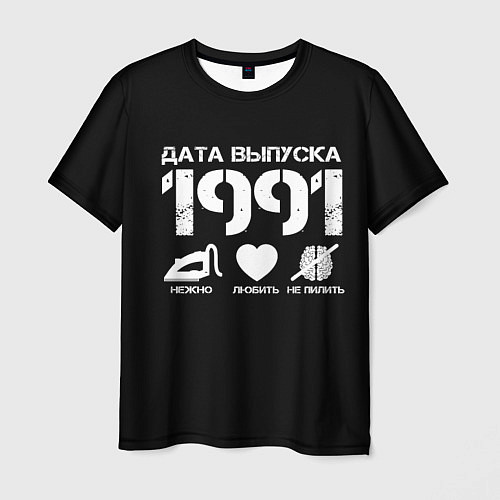 Мужская футболка Дата выпуска 1991 / 3D-принт – фото 1