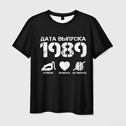 Футболка мужская Дата выпуска 1989, цвет: 3D-принт