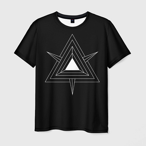 Мужская футболка Темные треугольники / 3D-принт – фото 1