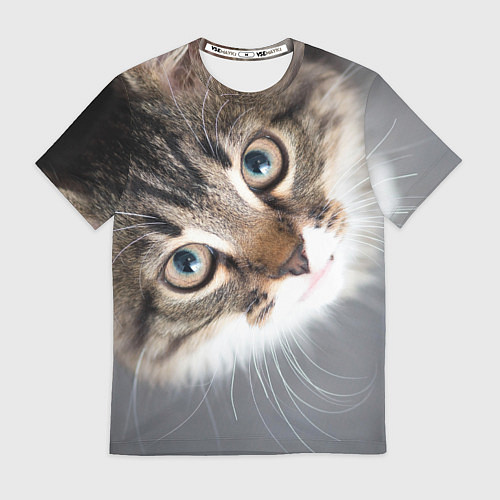 Мужская футболка Кошачий взгляд / 3D-принт – фото 1