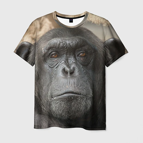 Мужская футболка Глаза гориллы / 3D-принт – фото 1