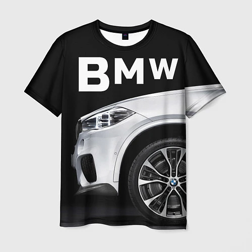 Мужская футболка BMW: White Style / 3D-принт – фото 1