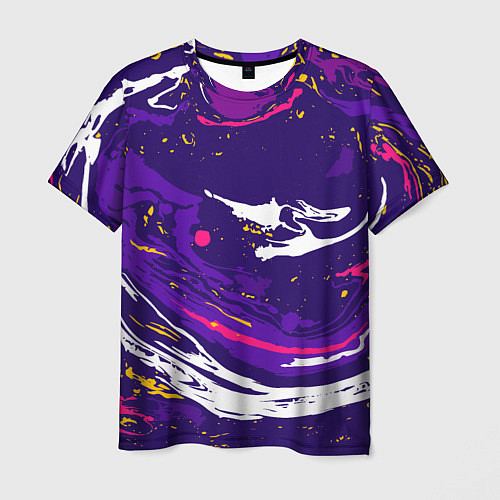Мужская футболка Фиолетовый акрил / 3D-принт – фото 1