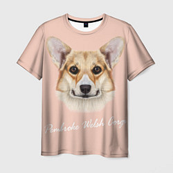 Футболка мужская Pembroke welsh Corgi, цвет: 3D-принт