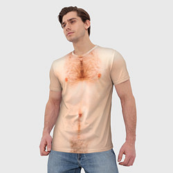Футболка мужская Мужская грудь, цвет: 3D-принт — фото 2