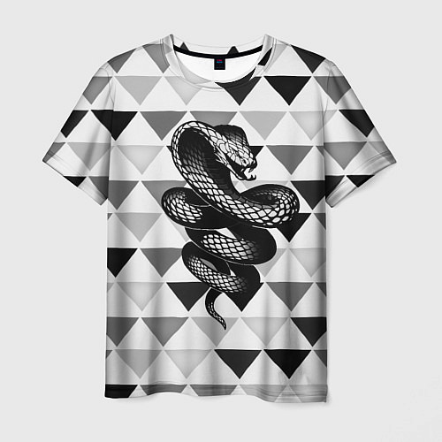 Мужская футболка Snake Geometric / 3D-принт – фото 1