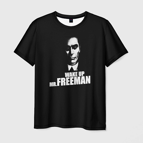 Мужская футболка Wake up Mr. Freeman / 3D-принт – фото 1