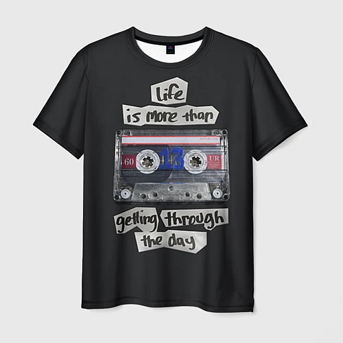 Мужская футболка Life is more than / 3D-принт – фото 1