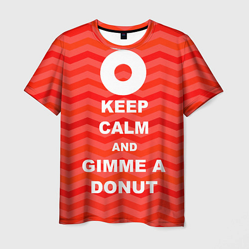Мужская футболка Keep Calm & Gimme a donut / 3D-принт – фото 1