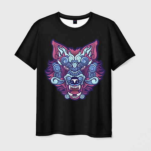 Мужская футболка Дуx волка / 3D-принт – фото 1
