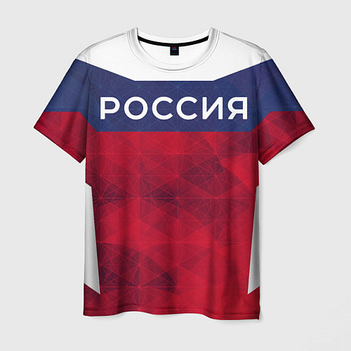 Мужская футболка Россия / 3D-принт – фото 1