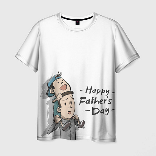 Мужская футболка Счастливые дни папы / 3D-принт – фото 1