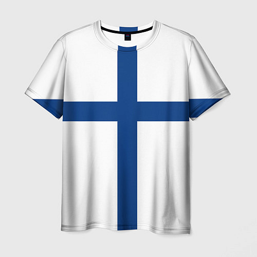 Мужская футболка Флаг Финляндии / 3D-принт – фото 1