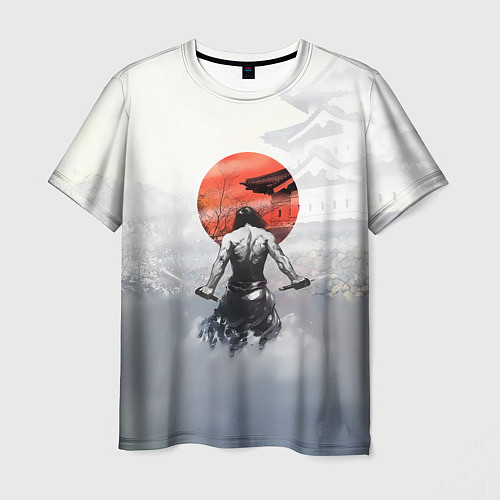 Мужская футболка Японский самурай / 3D-принт – фото 1