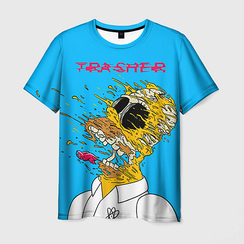 Мужская футболка Trasher Homer / 3D-принт – фото 1