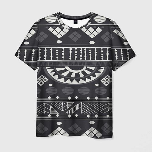 Мужская футболка Black&White africa / 3D-принт – фото 1