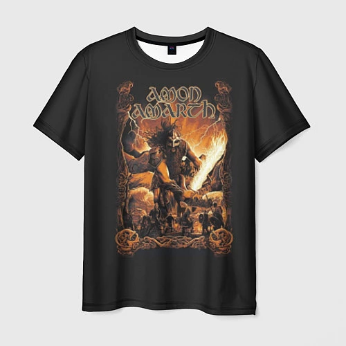 Мужская футболка Amon Amarth: Dark warrior / 3D-принт – фото 1
