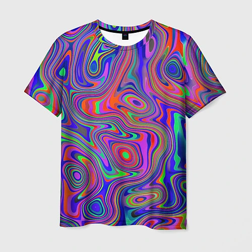 Мужская футболка Цветная текстура 5 / 3D-принт – фото 1